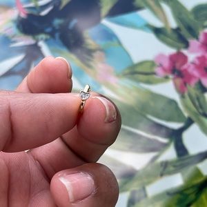 Gold Vermeil San Valentín Micro hoop Earrings with Cz stones and heart motif